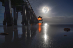 Photo of Naples Pier and Moon