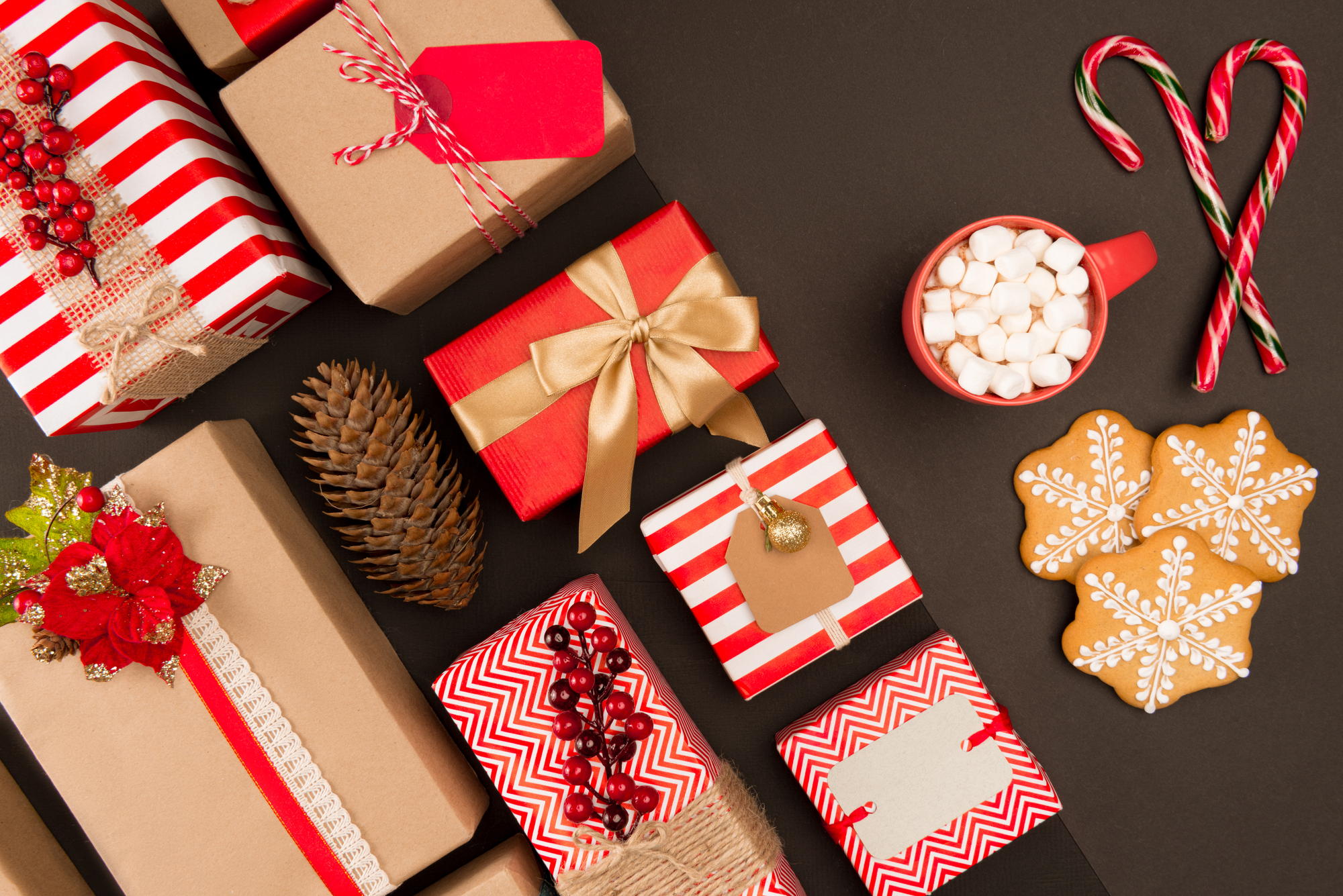 Christmas wrapped packages
