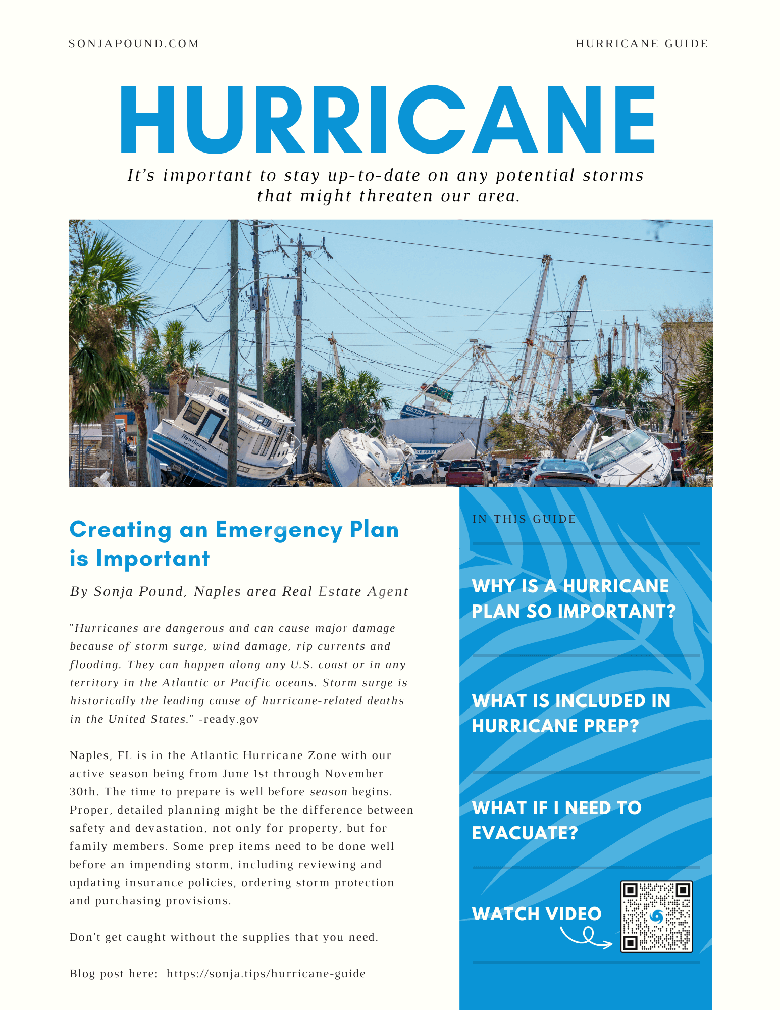 Sonja Pound - How to Prepare for Hurricane Season in Naples, FL Guide