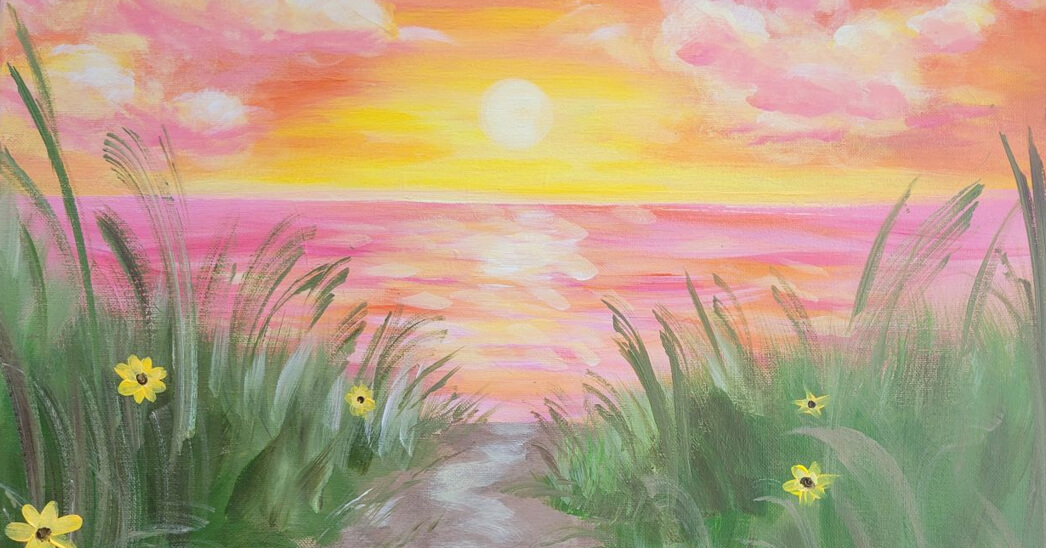 Paint & Sip: Flower Sunset in Naples Recommended by Sonja Pound